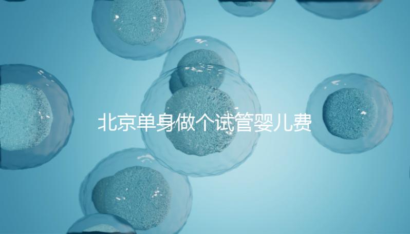 北京單身做個(gè)試管嬰兒費(fèi)用大概要多少？
