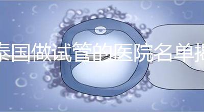 泰國做試管的醫院名單揭曉,一覽頂尖機構,輕松幫你選擇!