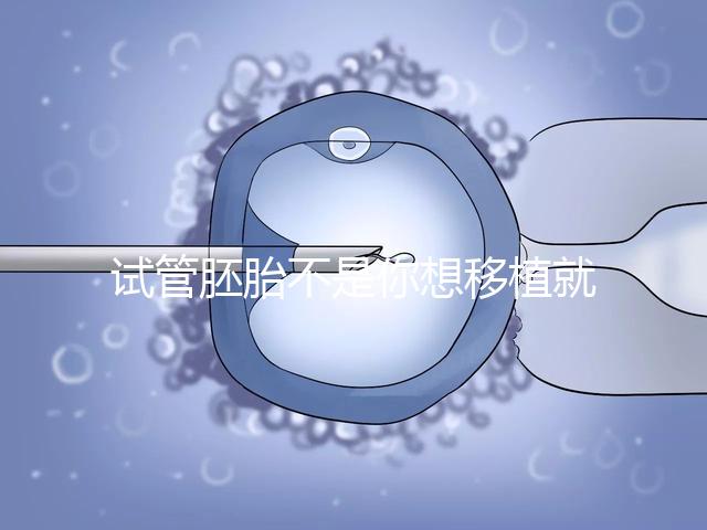 試管胚胎不是你想移植就可以移動(dòng)的,需要滿足這些條件!